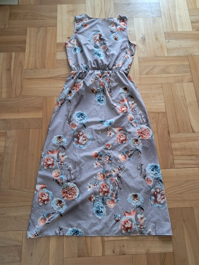 Długi letnia sukienka  M/L  (wymiary w opisie)