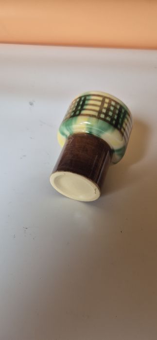 Piękna ceramiczna karafka dzbanek z kieliszkami vintage komplet T9
