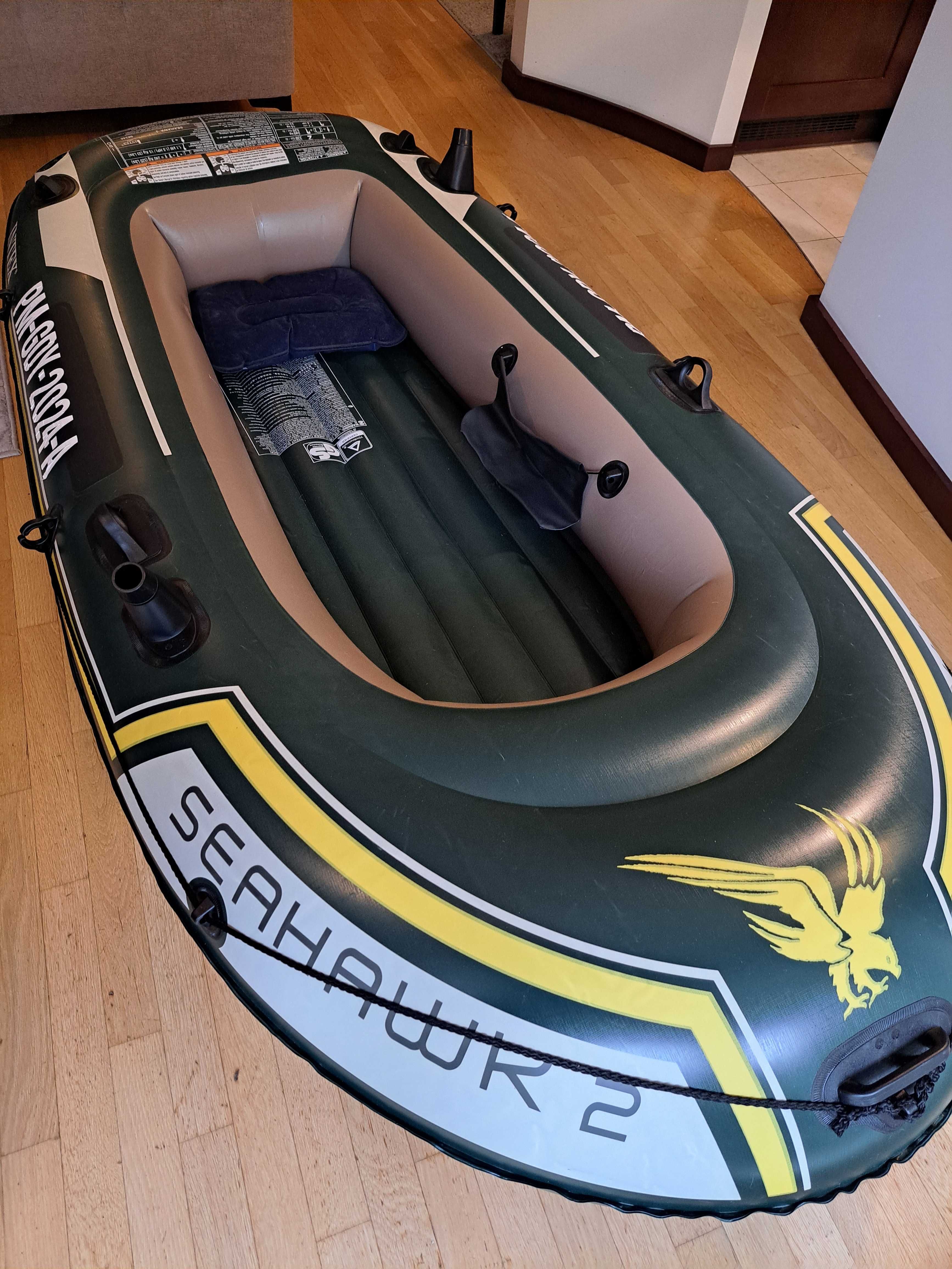 Sprzedam   2 osobowy ponton SEAHAWK +2 wiosla Intex +pompka