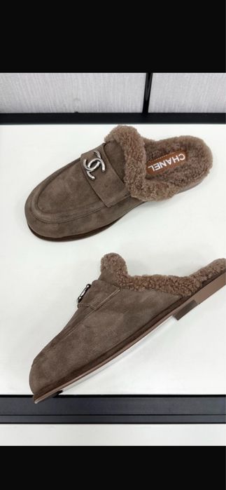 Klapki z futerkiem damskie