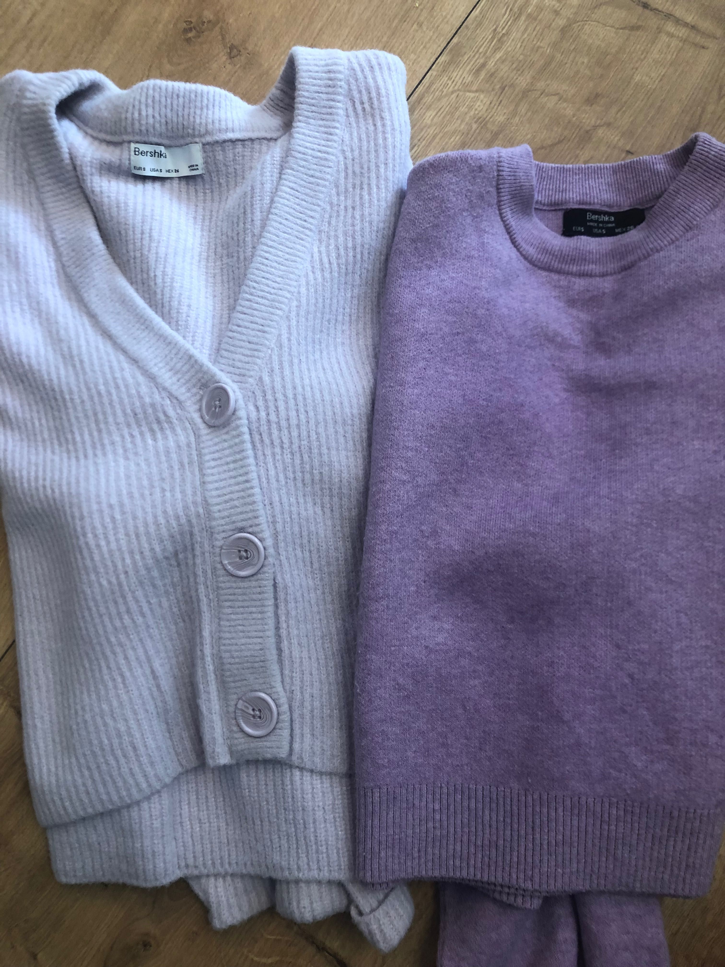 Sweter fioletowy oversize  bershka s