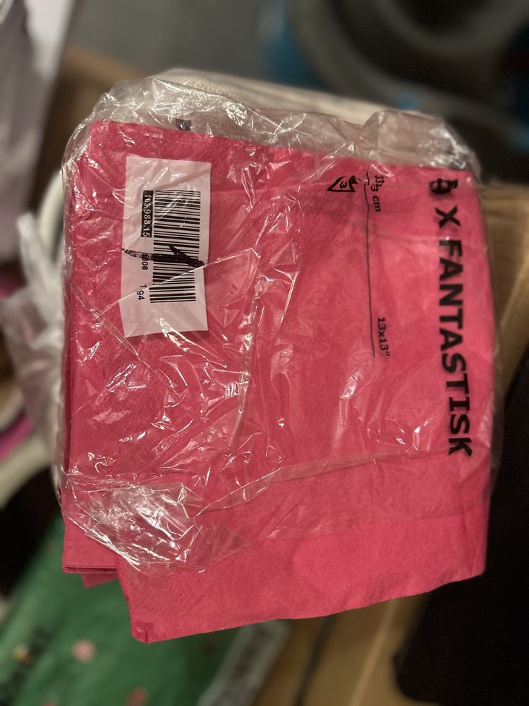 Serwetki rozowe ikea 30szt