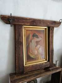Rama drewniana że starego drewna do lustra lub obrazu, dekor scienny
