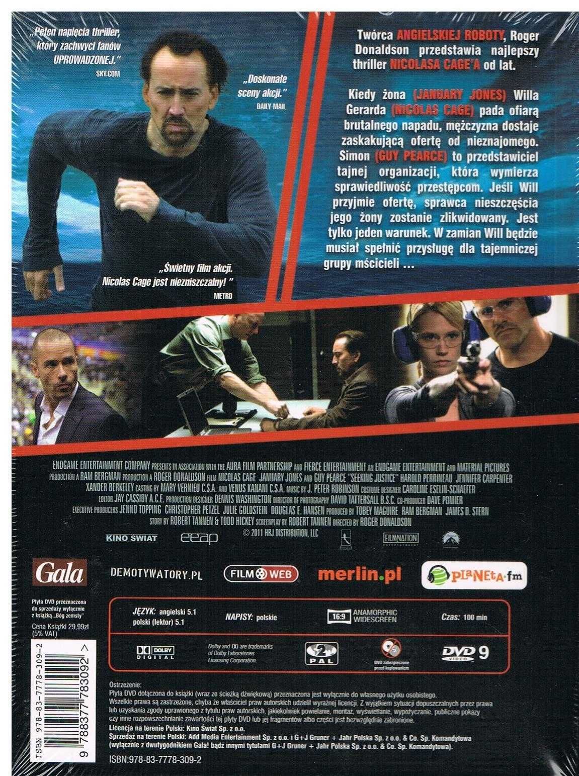 Bóg zemsty DVD Nicolas Cage, Guy Pearce FOLIA