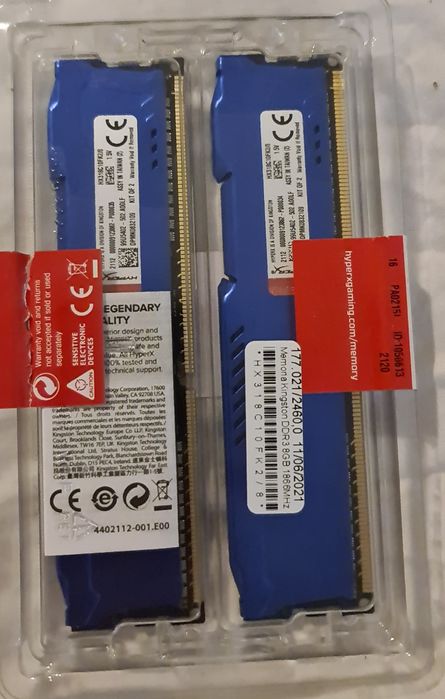 Memórias 8Gb DDR3 1866MHZ, (2x4gb)