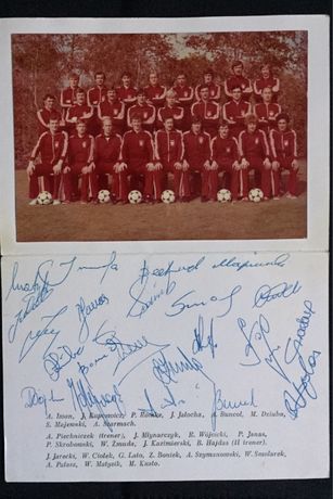 Reprezentacja Polski mistrzostwa Hiszpania 1982 rok autografy/podpisy