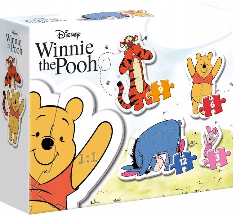 Puzzle 4w1. Moje Pierwsze Puzzle. Kubuś Puchatek. Clementoni