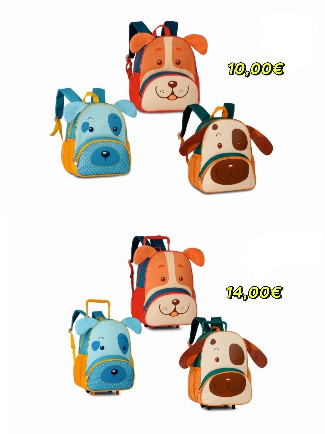 “Mochilas Infantis, Trolley e Lancheiras – A partir de 8€”