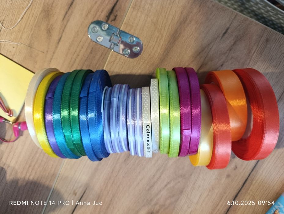 Wstążki satynowe 6 mm i 12 mm
