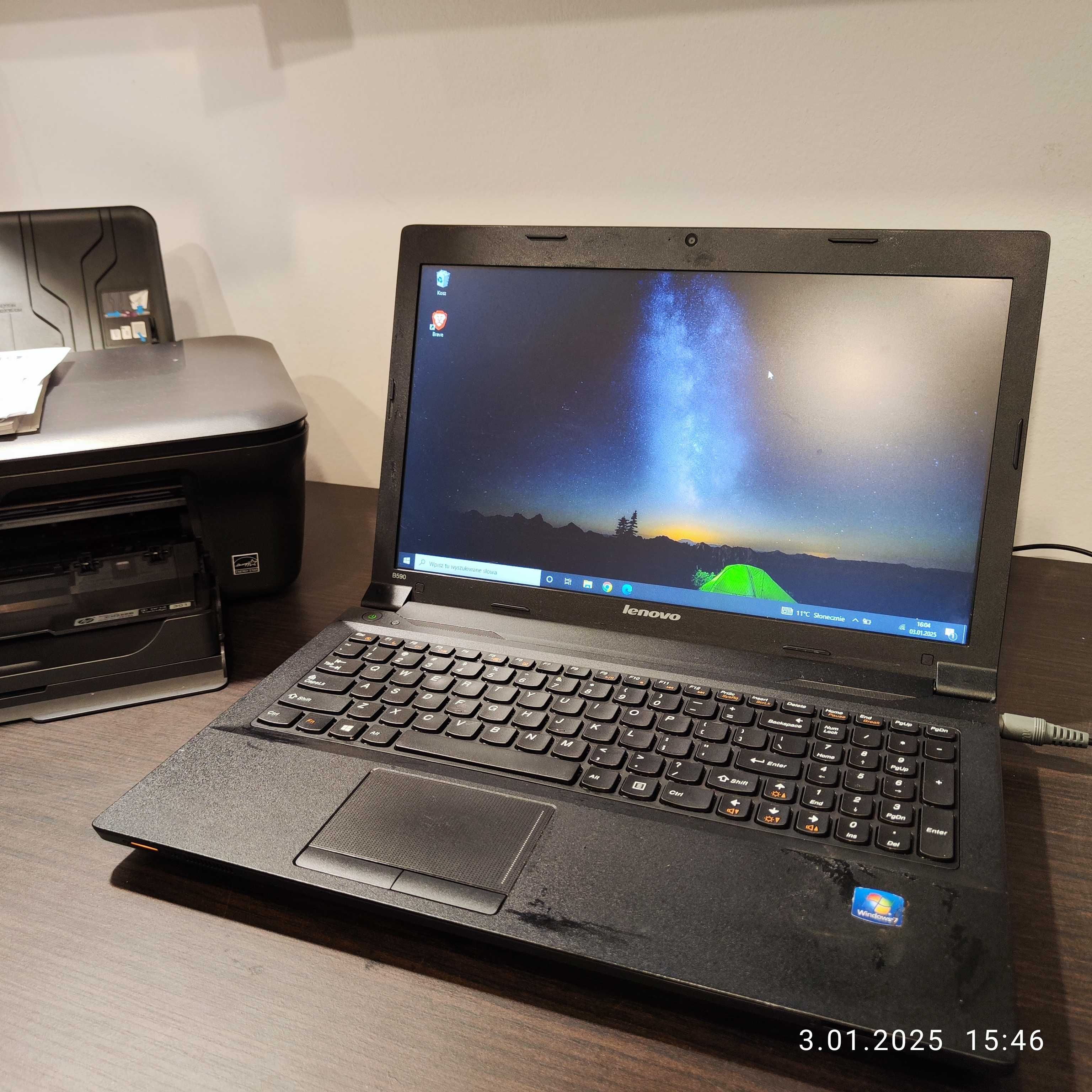 Komputer laptop Lenovo 15"  model 20206 Gratis Drukarka
