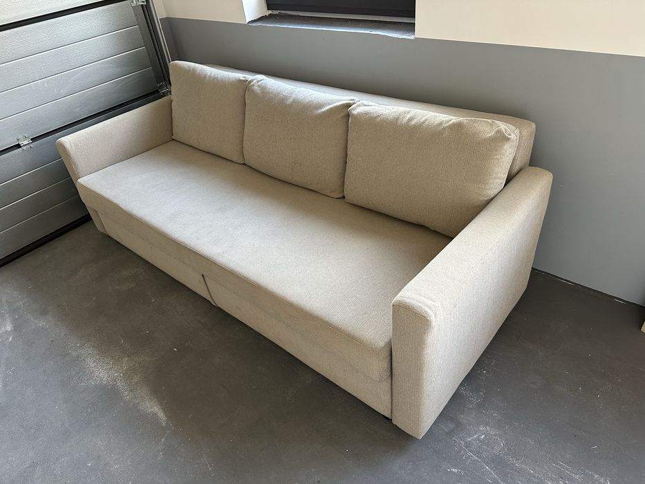 Kanapa IKEA FRIHETEN Rozkładana sofa 3-osobowa szczecinek okazja