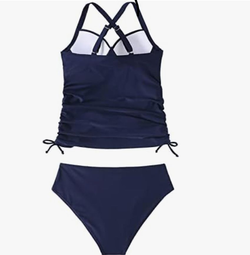 CheChury Damski tankini, seksowny zestaw, push up, wysoka talia