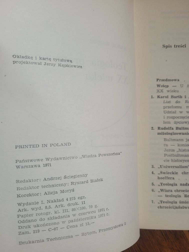 Karol Karski Teologia protestancka XX w. 1971 WP