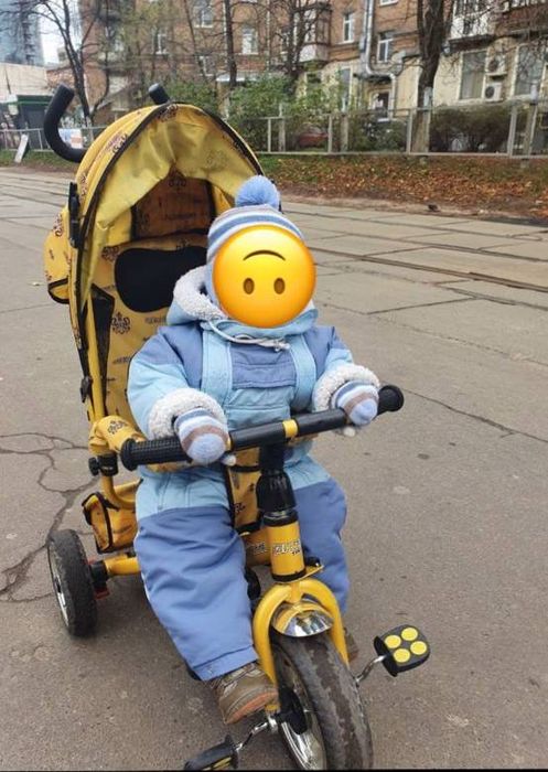 Дитячий велосипед з ручкою