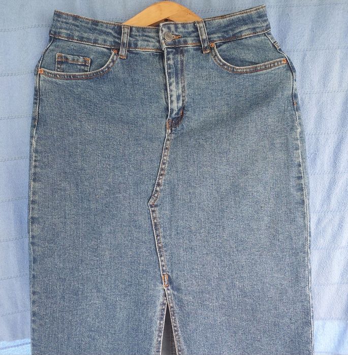 Юбка жіноча джинсова довга