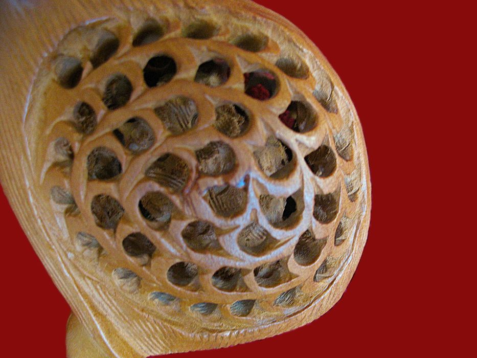 Kot - Stara Figurka - twarde drewno - 10 x 8 x 4 cm Rękodzieło