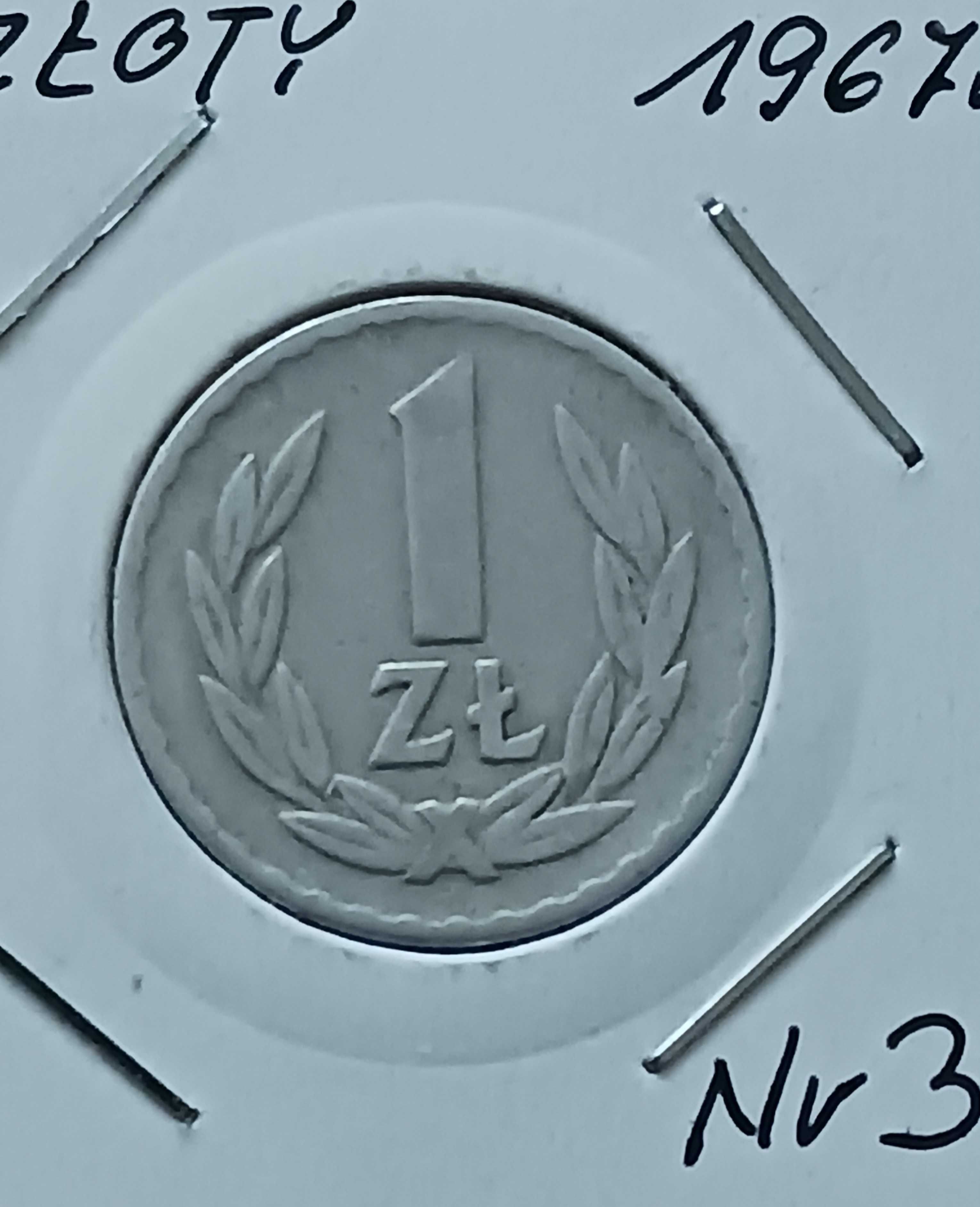 1 Złoty 1967 r. - nr. 3 - najniższy nakład- Super