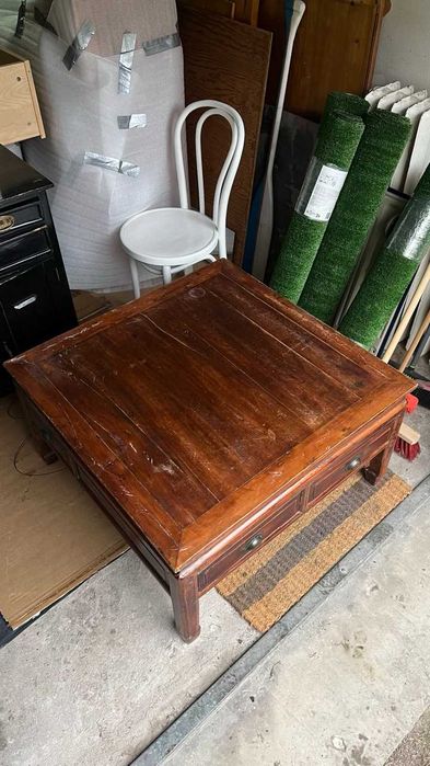 Drewniany chiński stolik kawowy, antyk