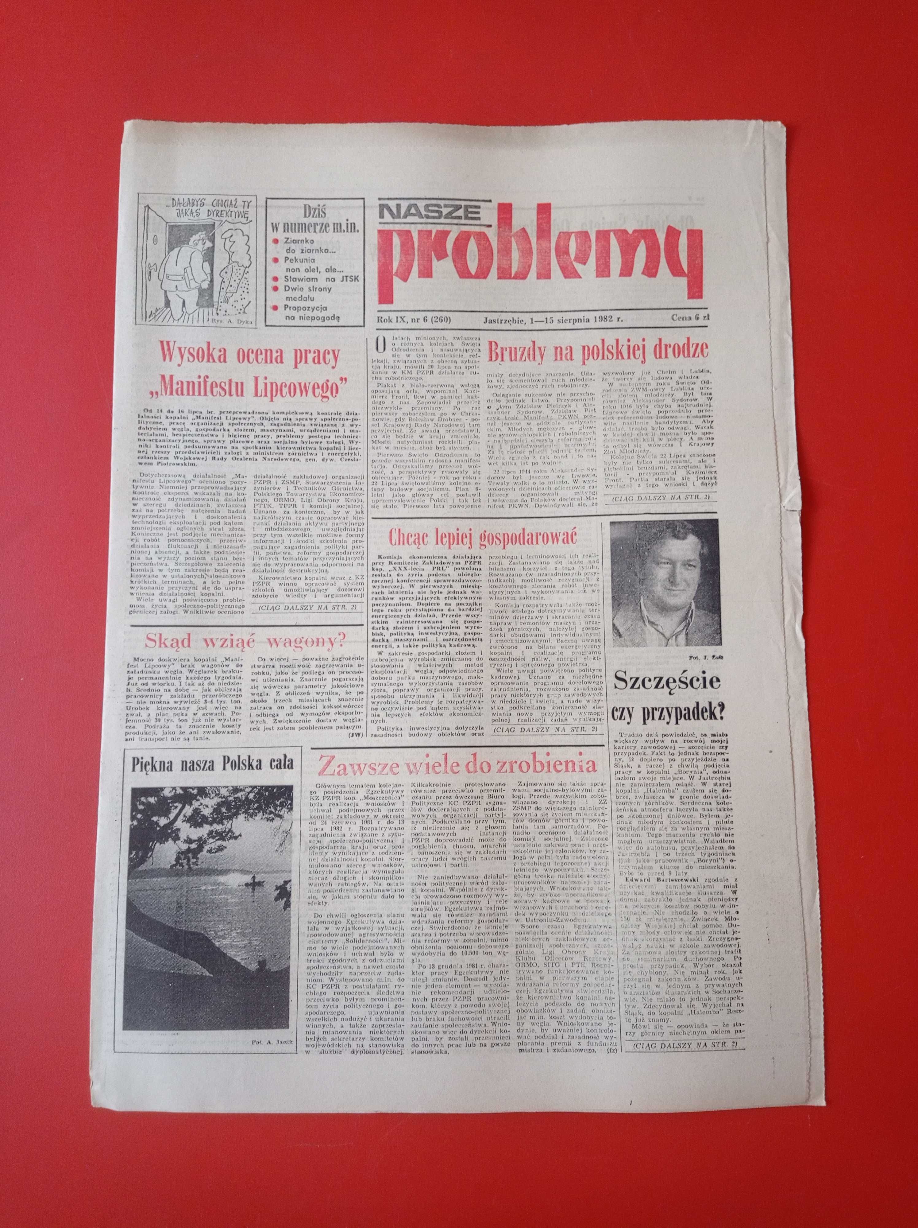 Nasze problemy, Jastrzębie, nr 6, 1-15 sierpnia 1982