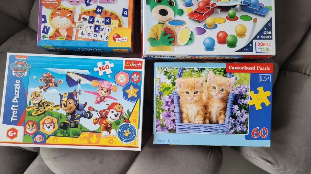 Zestaw gier edukacyjnych puzzle memos