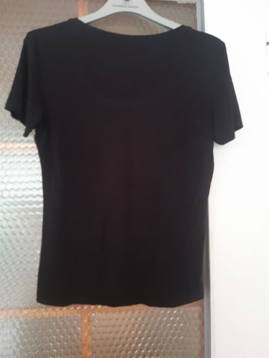 T-shirt damski, czarny z nadrukiem. Biba. M