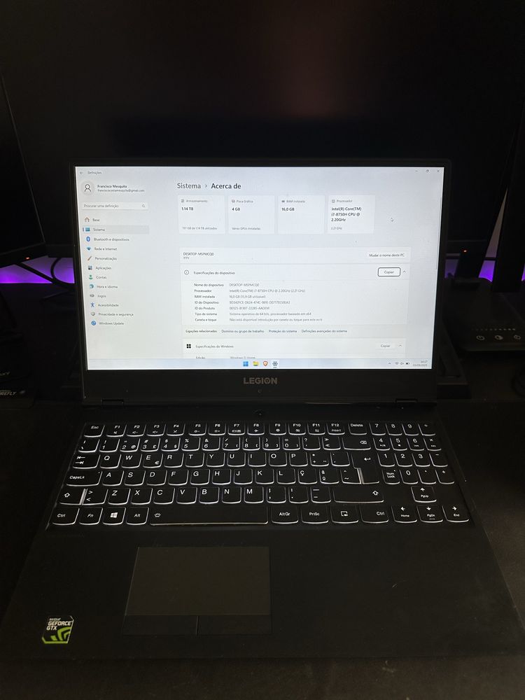 Portátil Gaming Lenovo Legion Y530 15.6” | i5 8gen GTX1050ti 16GB 1TB