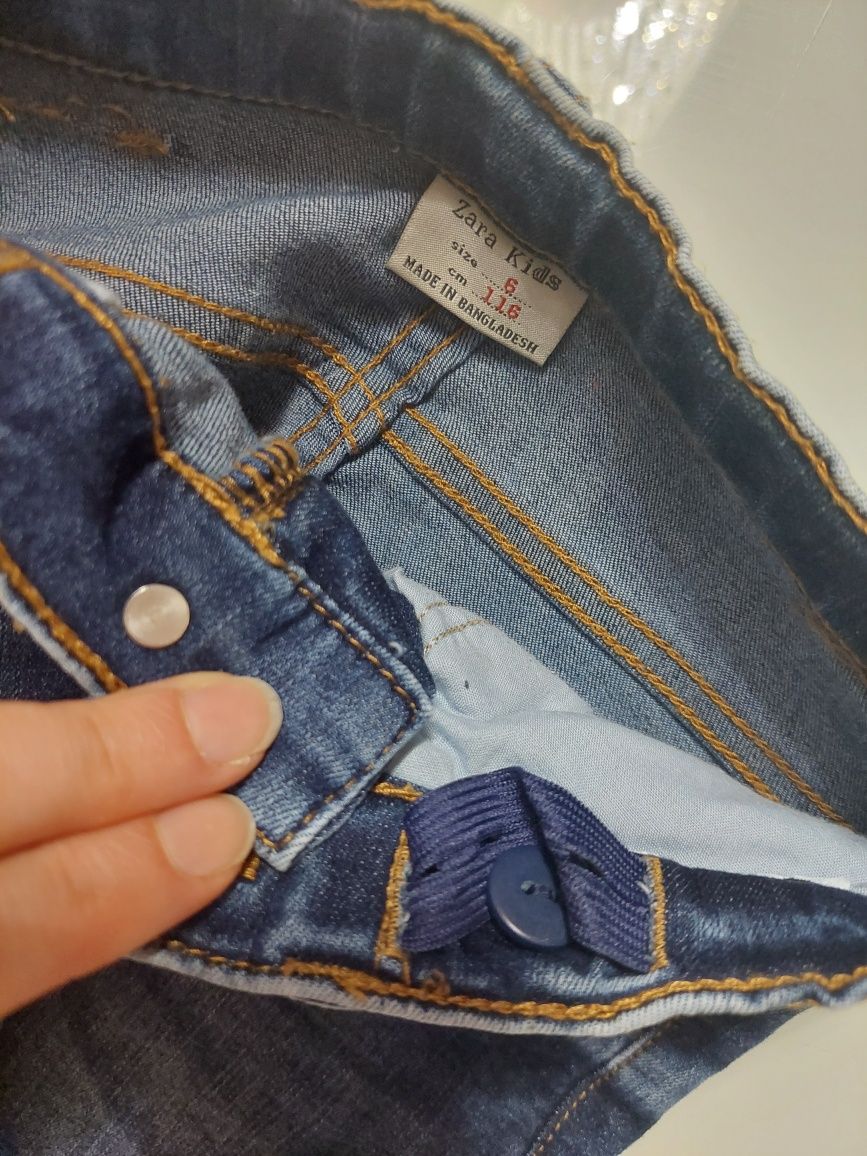 Zara jeans spodnie 6 lat j nowe elastyczne regulacja w pasie