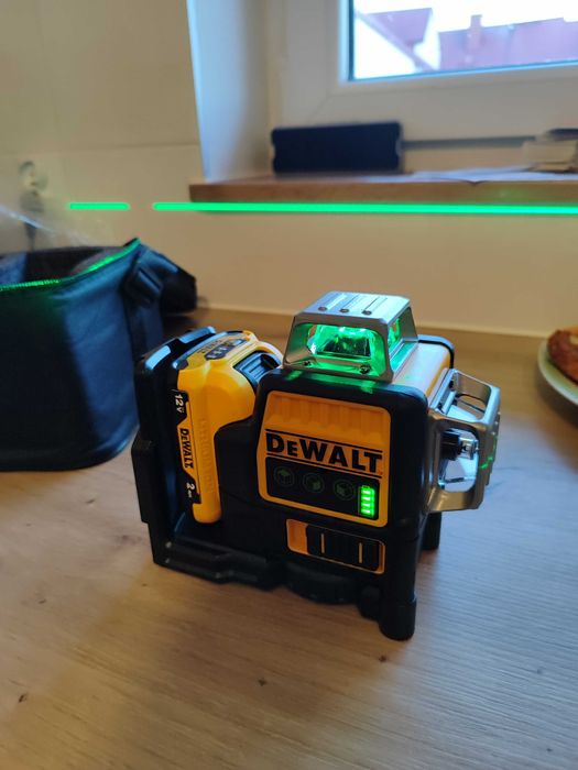 Laser 360 12V akumulator DW089 pokrowiec NOWY zestaw