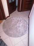 Tapete redondo cinzento 120cm