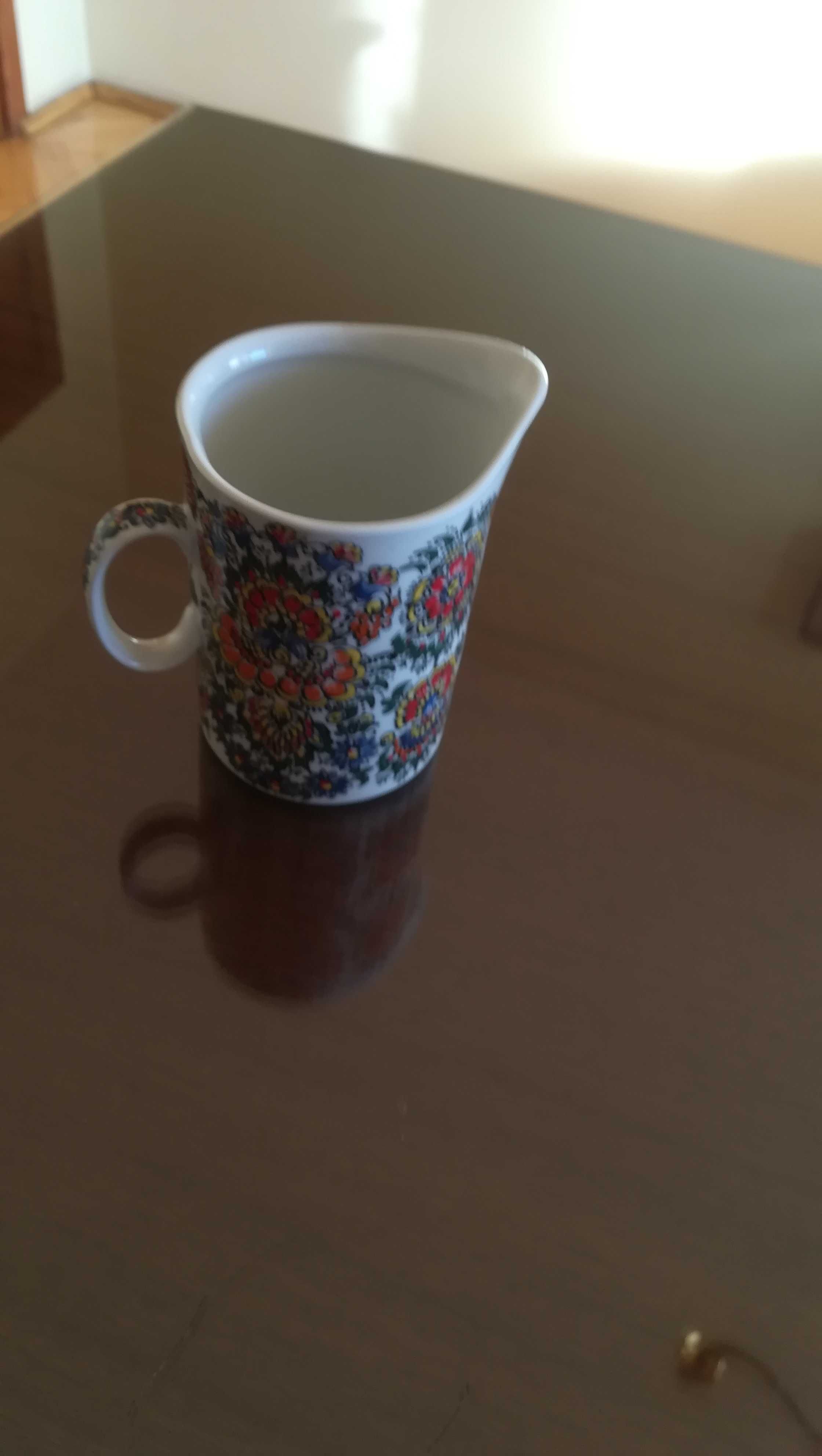 Kubek na mleko śmietankę Opole 1978 porcelana ręcznie malowana