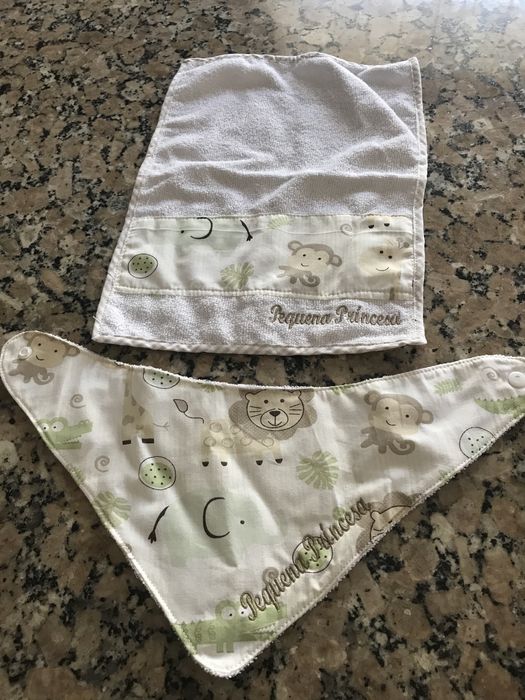 Babete e pano, para menina ou menino