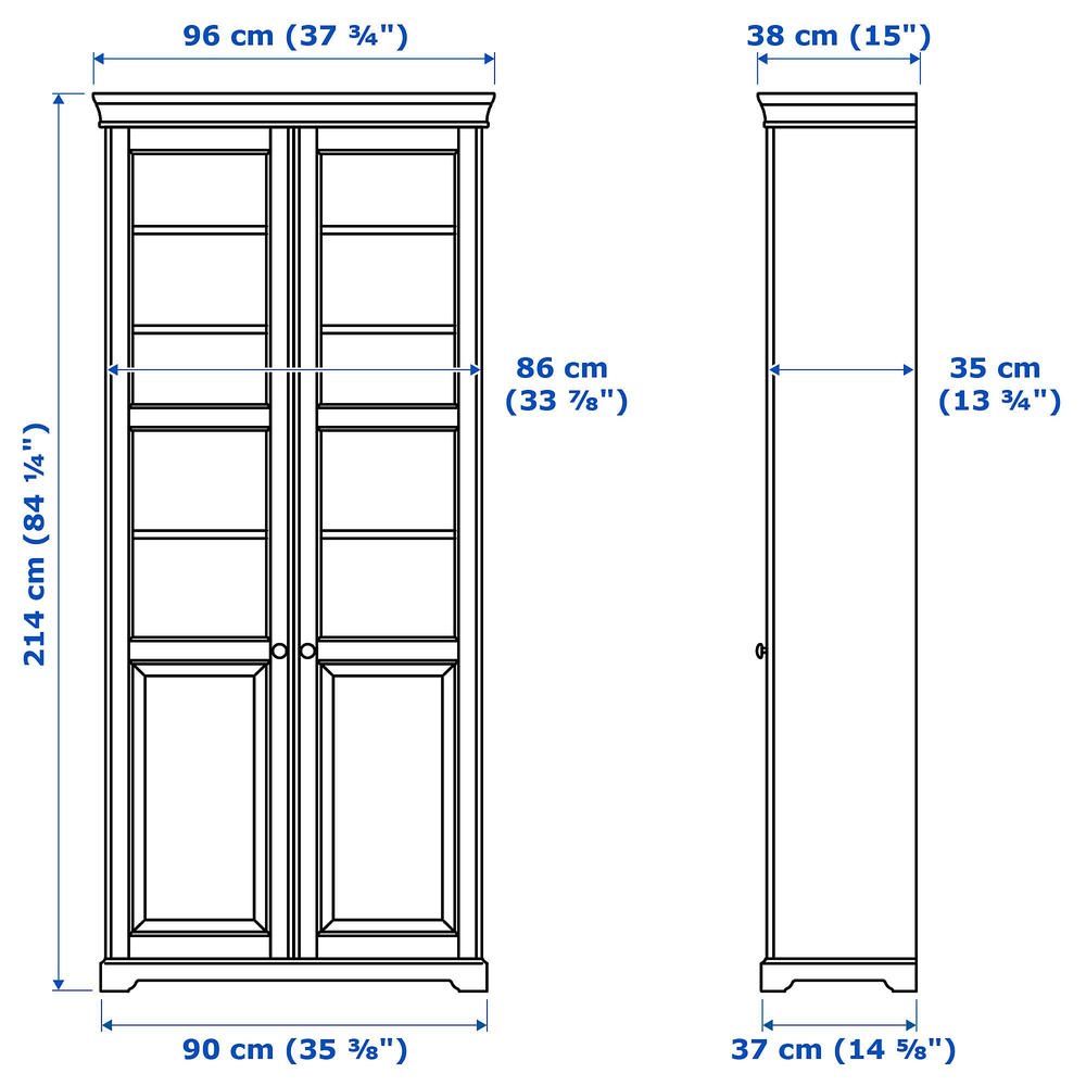 Estante com portas de vidro IKEA LIATORP