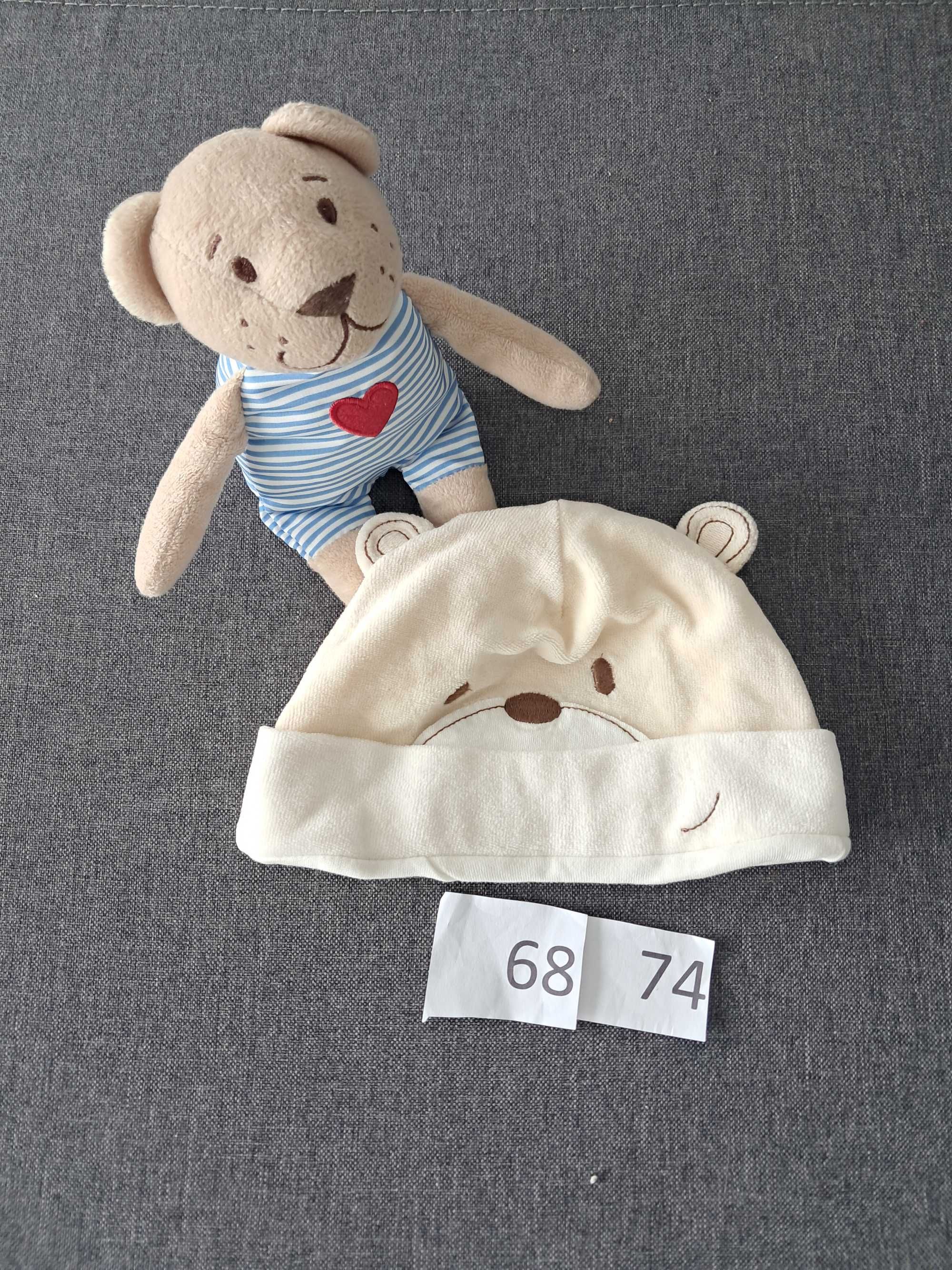 Czapka niemowlęca słodki miś pure bio chicco