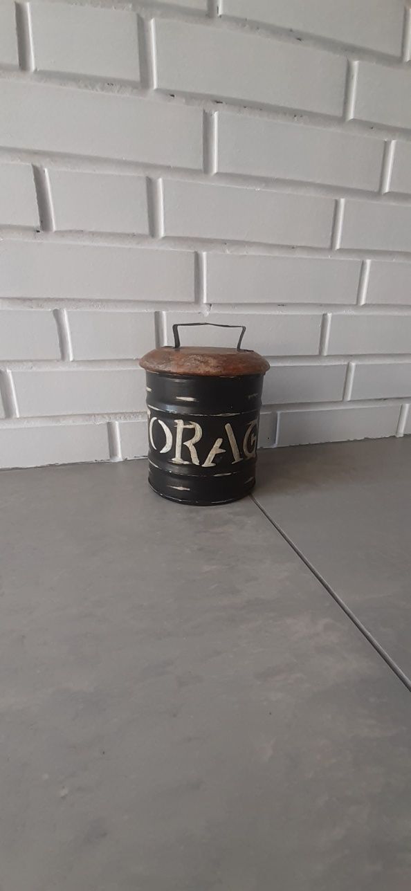 Dodatki dom kuchnia Pojemnik metalowy  STORAGE 20 Cm