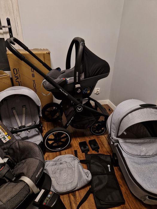 Wózek Muuvo Quick 3w1,5w1 z kompletem Maxi Cosi, zestaw PREMIUM!