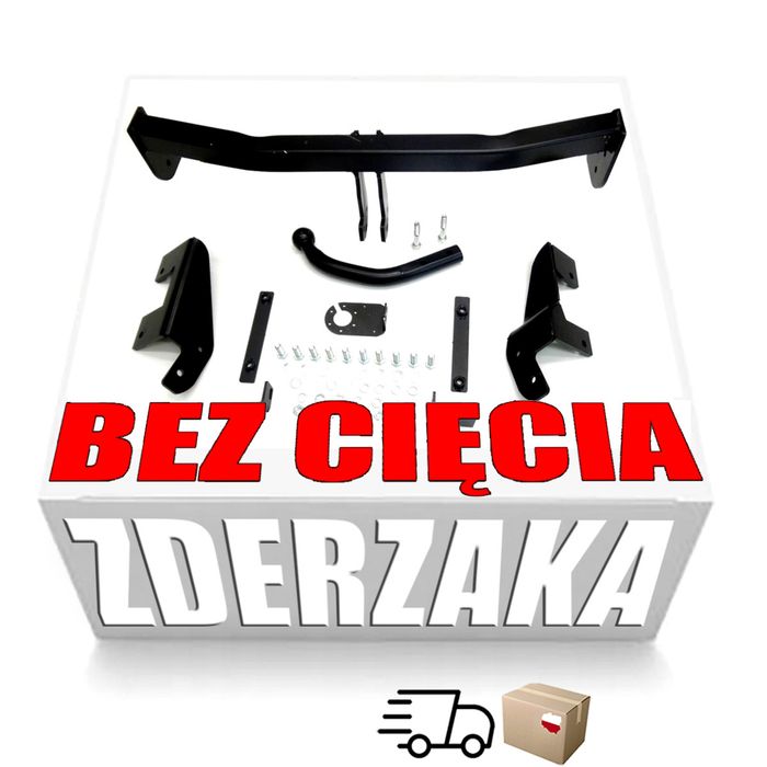 Solidny HAK HOLOWNICZY do VW Caddy 2+3+4 2004-2018 Zaczep Kulowy