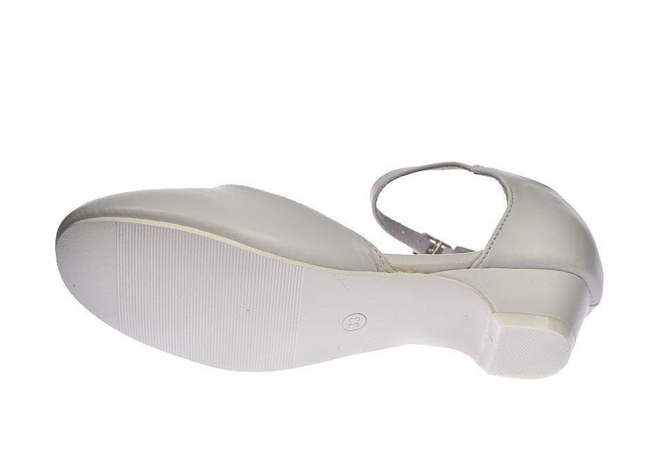 Buty komunijne białe balerinki dziewczęce 60/24 rozm. 33