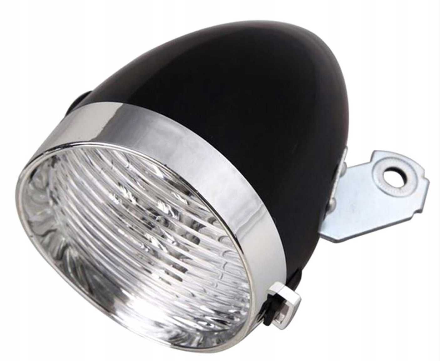 Lampa rowerowa przednia w stylu RETRO 3x Led