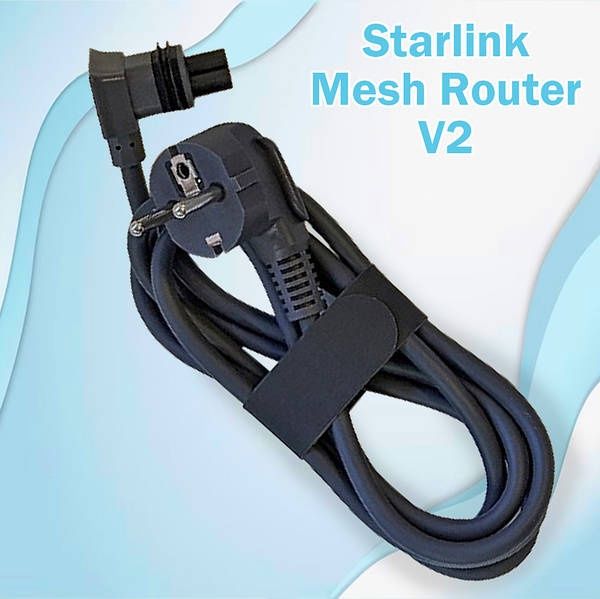 Кабель питания для роутера Starlink Mesh Router V2, 1,8м Черный