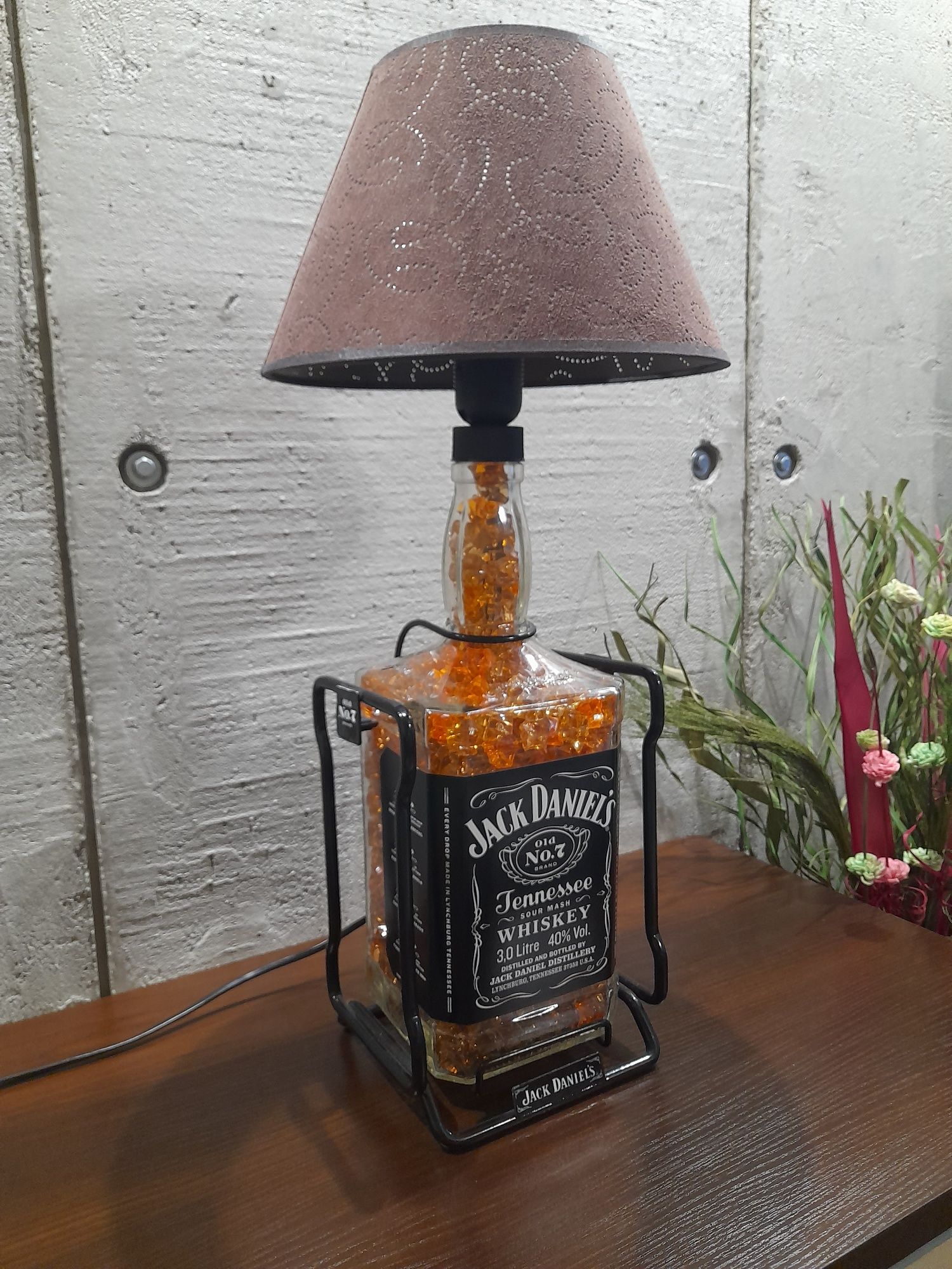 Unikatowa lampka / lampa na stojaku - Jack Daniels 3 litry - Loft