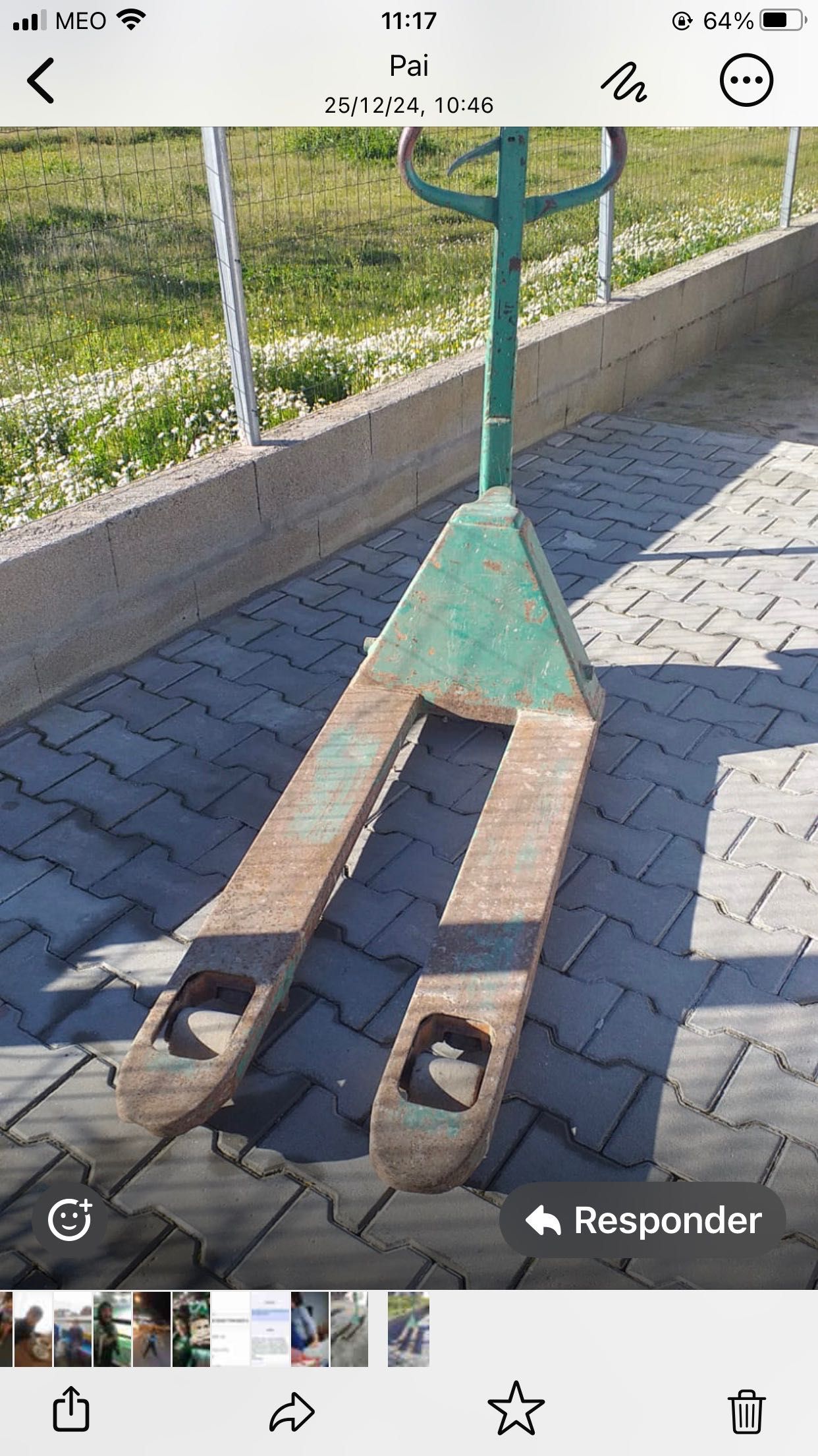 Porta paletas usado