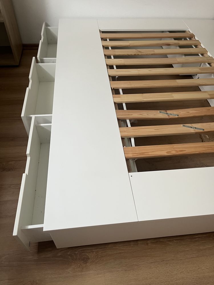 Łóżko 160x200 Ikea Nordli z 6 szufladami