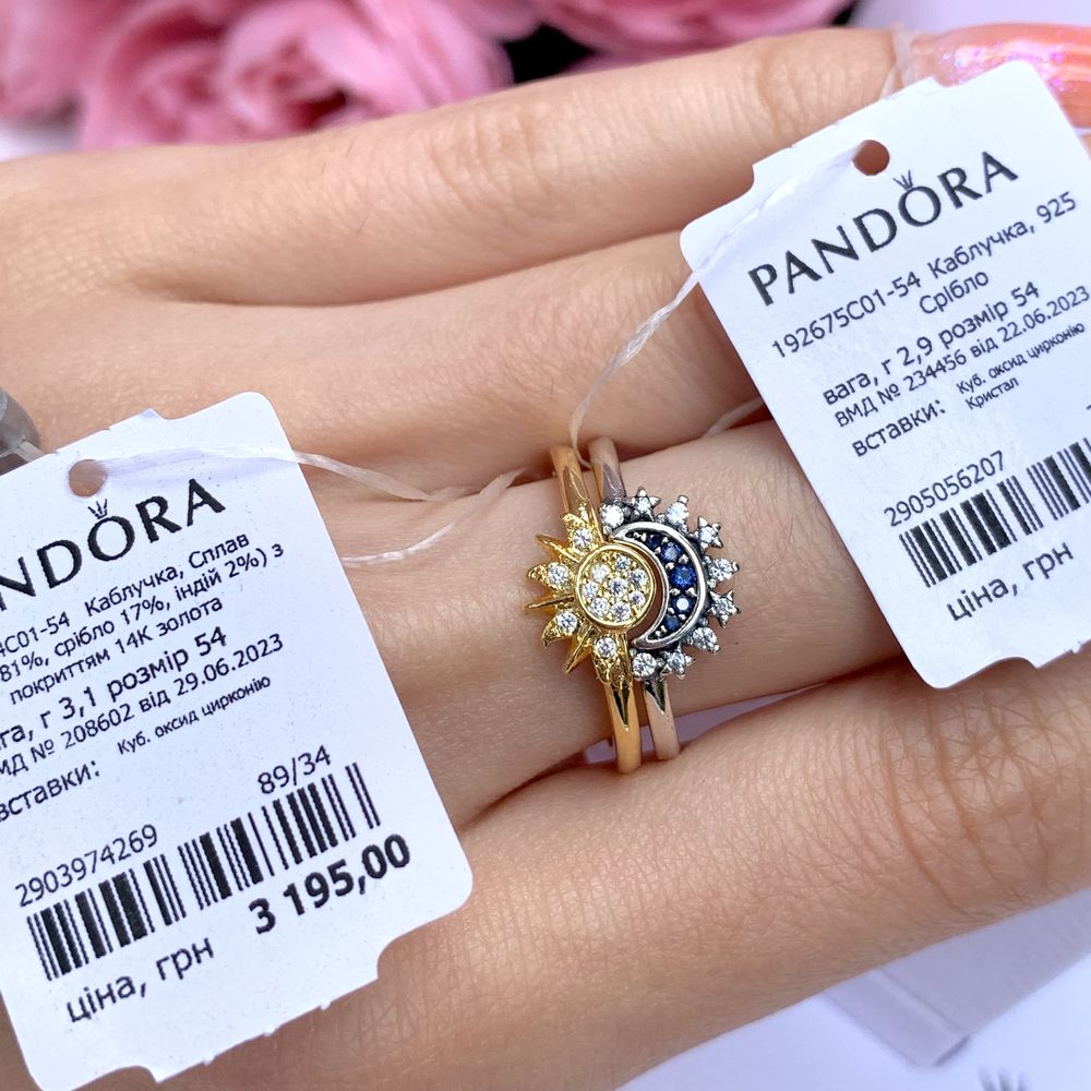 Каблучка Пандора Pandora оригінал кільце Кольцо «Місяць та зорі»