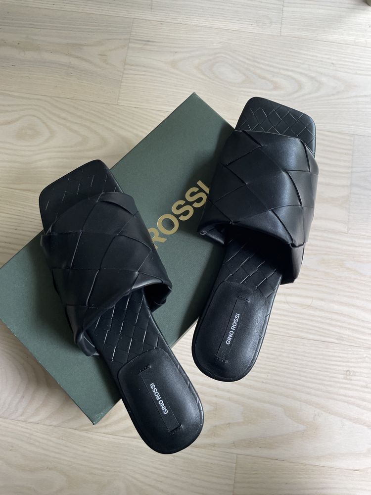Gino Rossi klapki skórzane premium