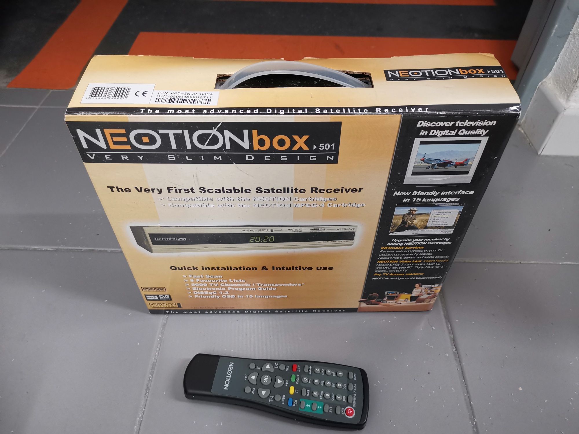Box Tv satélite - não caixa de origem