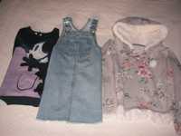 T Shirt Benetton T7/8, Saia Ganga Zara T/8 e Sweat Lanidor T/10