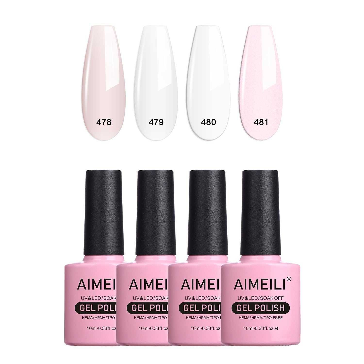 AIMEILI żelowe lakiery do paznokci 4 szt do manicure