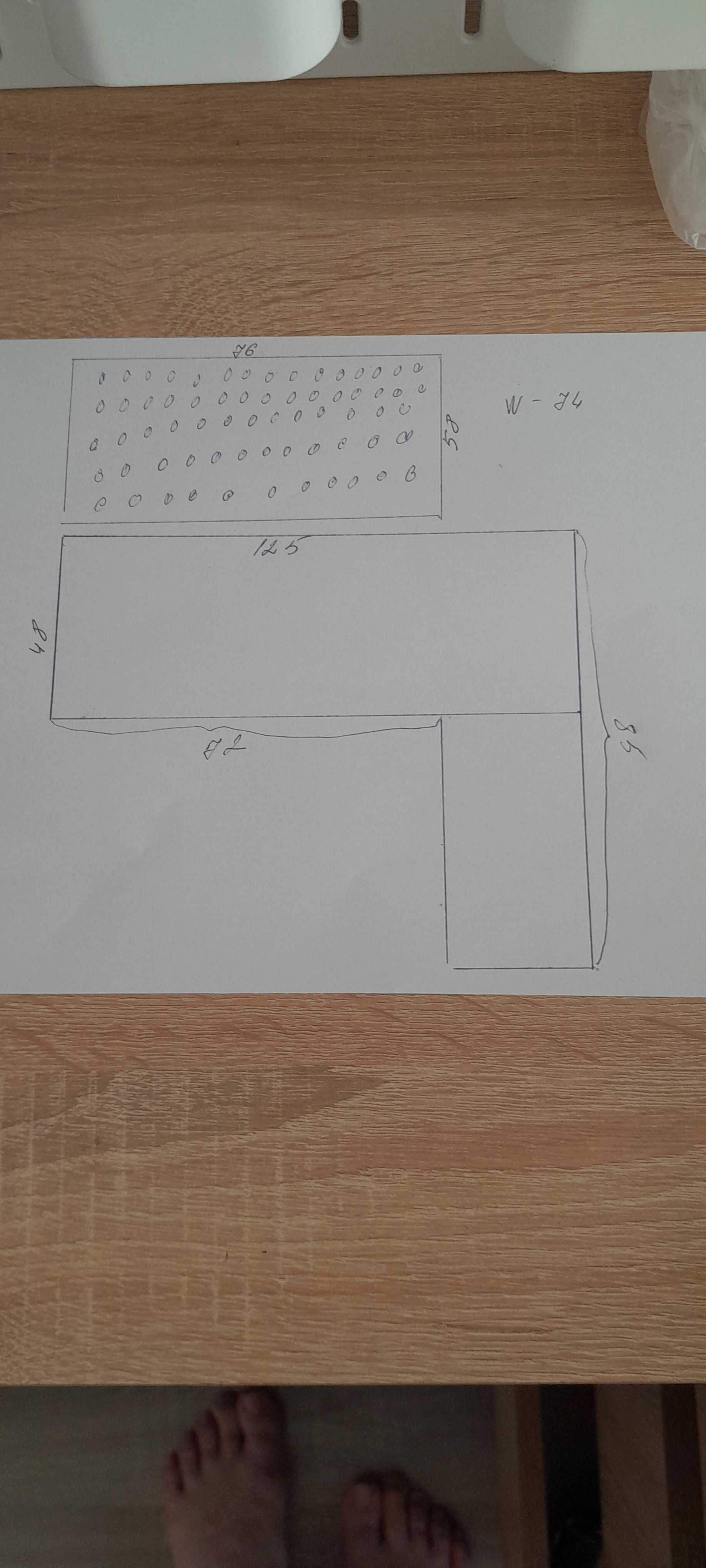 Biurko + panel IKEA