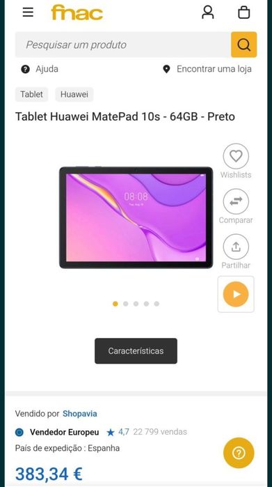 Tablet Huawei T10s 64 GB,4G,faz chamadas,=a novo+capa NOVA