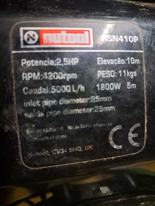 Bomba de tirar água